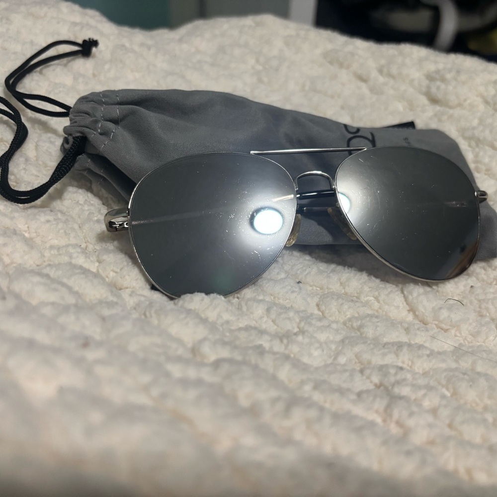 Silver Aviator Sunglasses